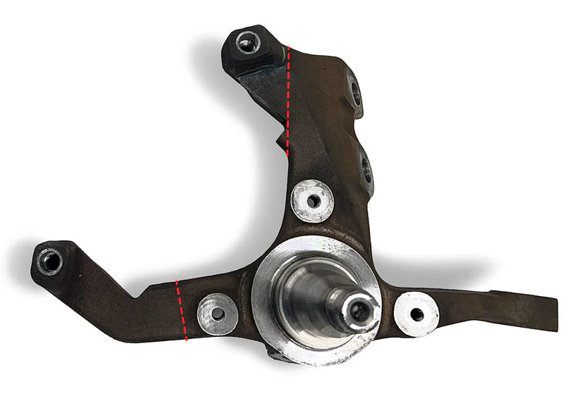 Red 1979-1993 5-Lug Front Brake Kit: 13" Rotors - Stock Spindle (modification kit available)