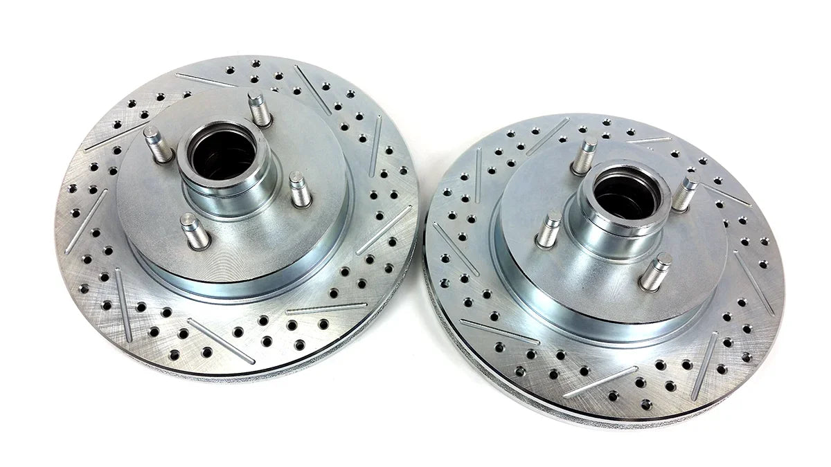4-Lug Rotors: Slotted, Drilled and Zinc Plated