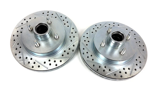 4-Lug Rotors: Slotted, Drilled and Zinc Plated