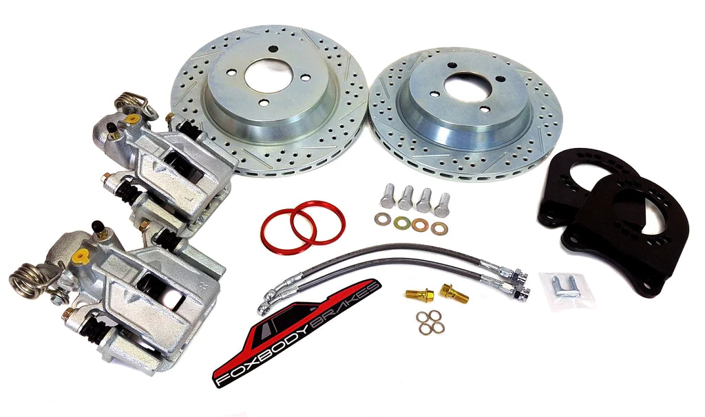 1979-1992 4-Lug Rear Brake Kit: Cobra Calipers with 11.6" Rotors + COMBO KIT (C-Clip Eliminator Hardware available)