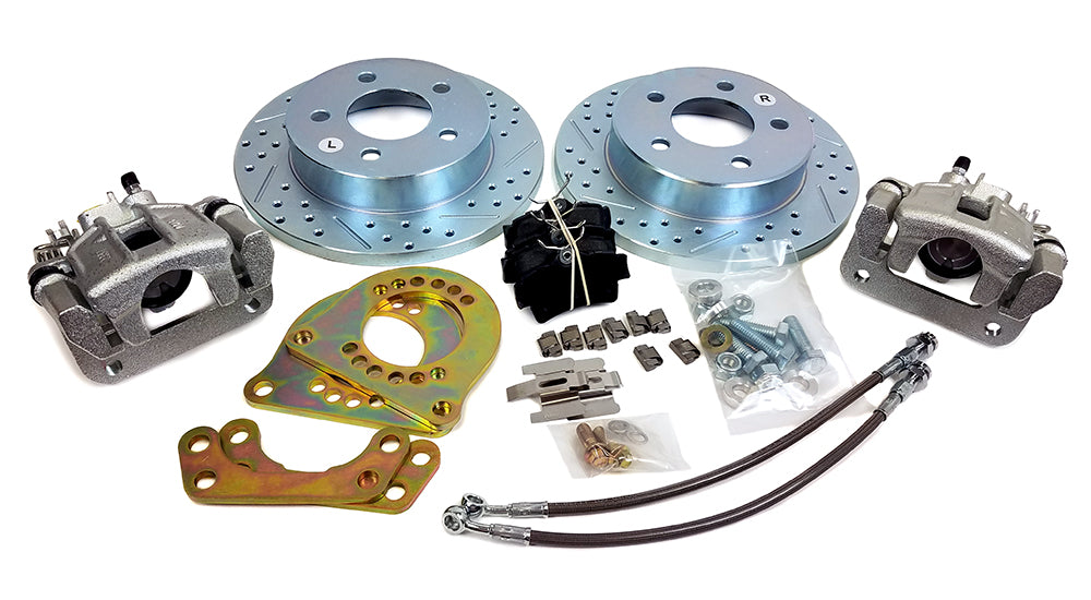 1979-1993 5-Lug Rear Brake Conversion Kit: 1994-2004 GT Brakes (C-Clip Eliminator Hardware available)