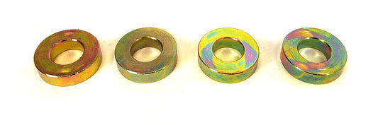 Machined and Zinc Plated Steel Spacers/Shims .25" - Four (4)